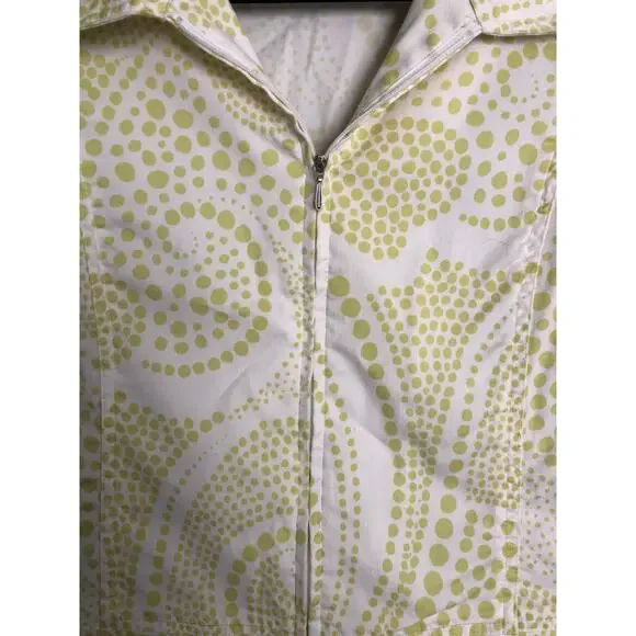 Chico's Lightweight Jacket Women's Size 2 (L/12) Full Zip Polka Dot - Picture 4 of 6